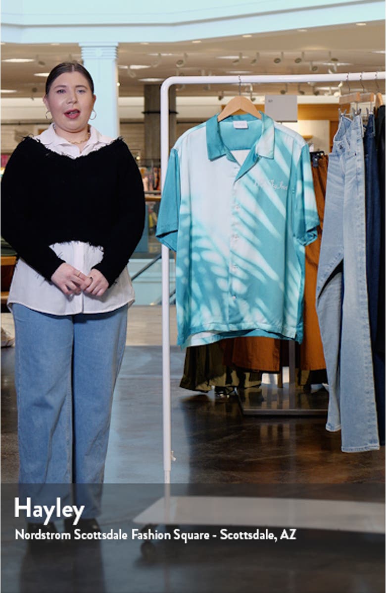 Shadow Palms Short Sleeve Button-Up Shirt, sales video thumbnail