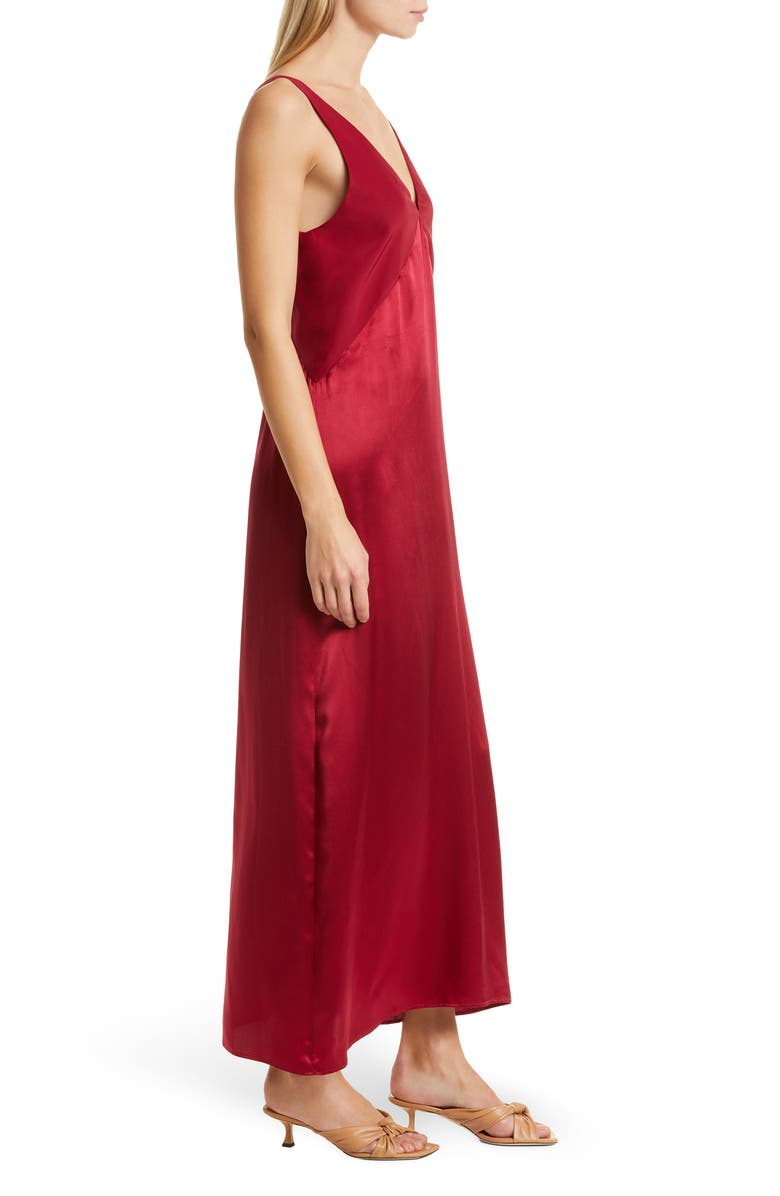 TWP The Deep V Silk Charmeuse Slipdress, Alternate, color, 