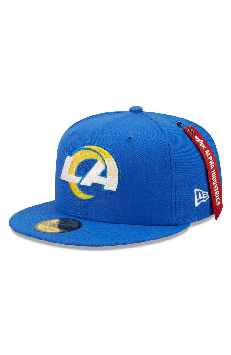 New Era x Alpha Industries Men's New Era x Alpha Industries Royal Los Angeles Rams Alpha 59FIFTY Fitted Hat, Alternate, color, Royal