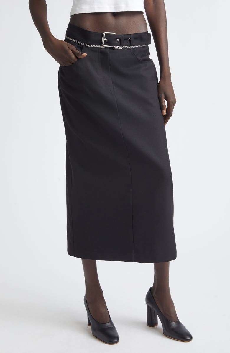 Vaquera Zip Off Waistband Wool Skirt, Alternate, color, Black
