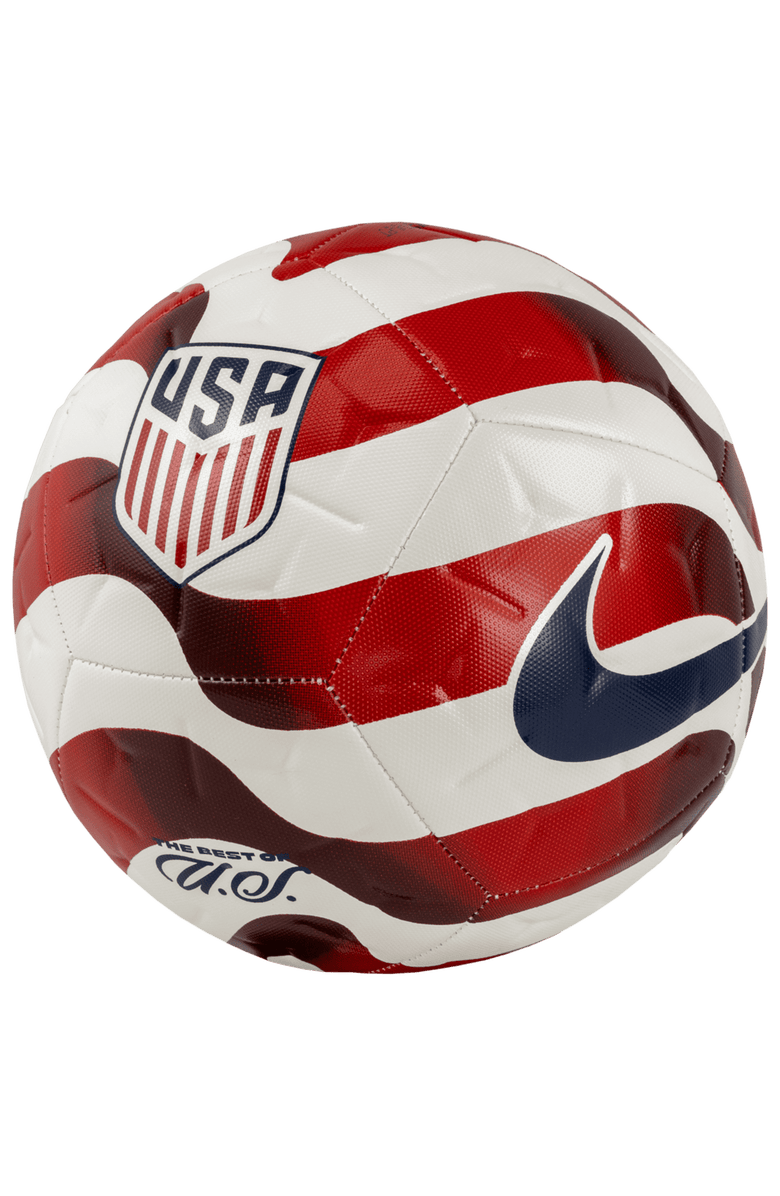 Nike USMNT Academy Soccer Ball, Main, color, Cream