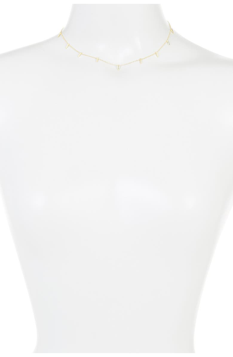 Adornia 14K Gold Plated Bar Necklace, Alternate, color, Yellow