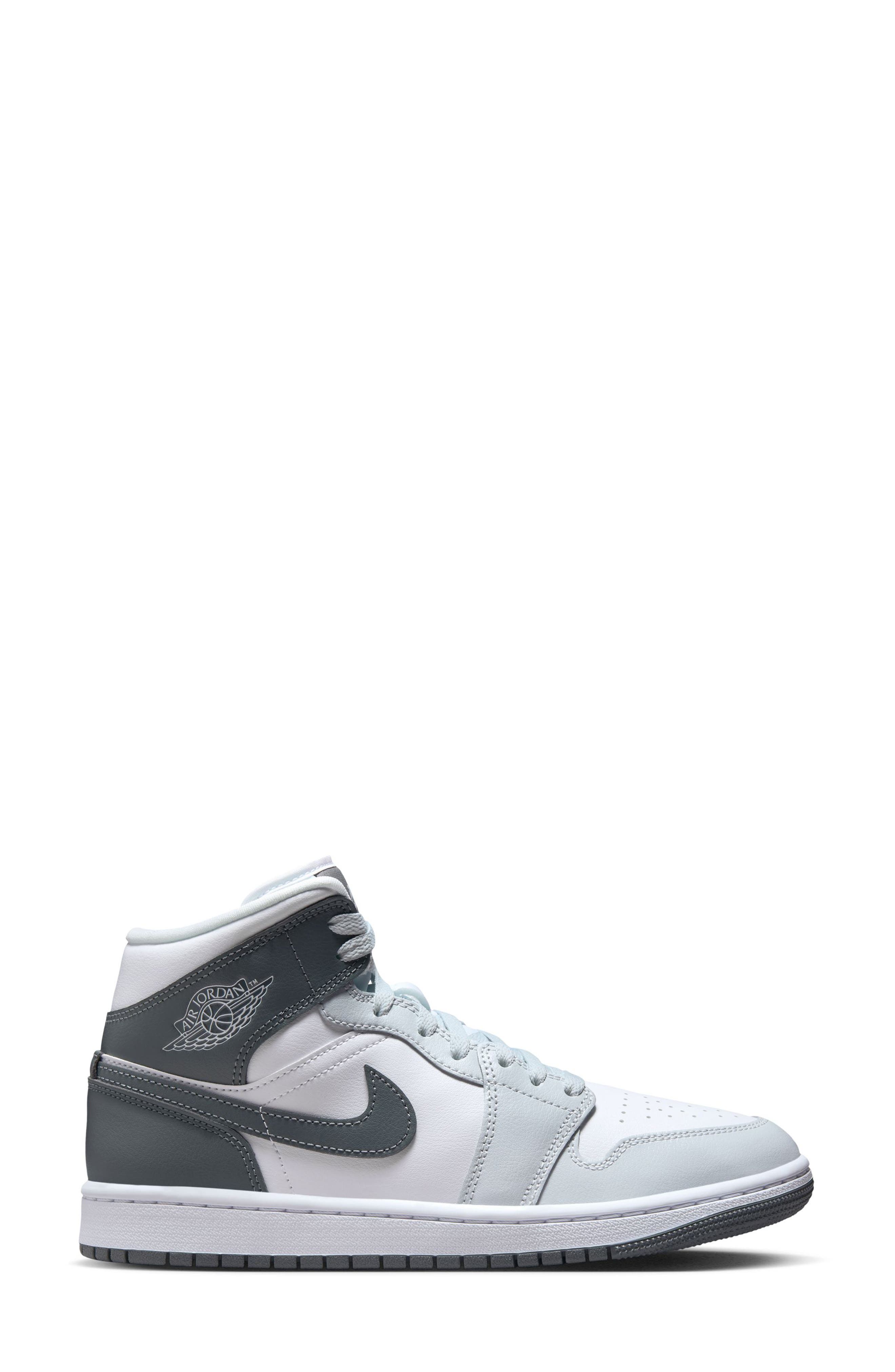 Jordan Air Jordan 1 Mid Sneaker, Alternate, color, White/ Smoke Grey/ Platinum