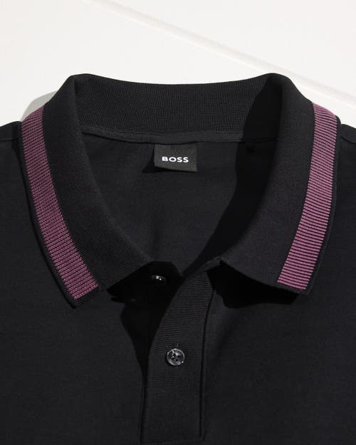 B+t Essentials Fit By Dxl Big & Tall  Phillipson 199 Polo Shirt In Black