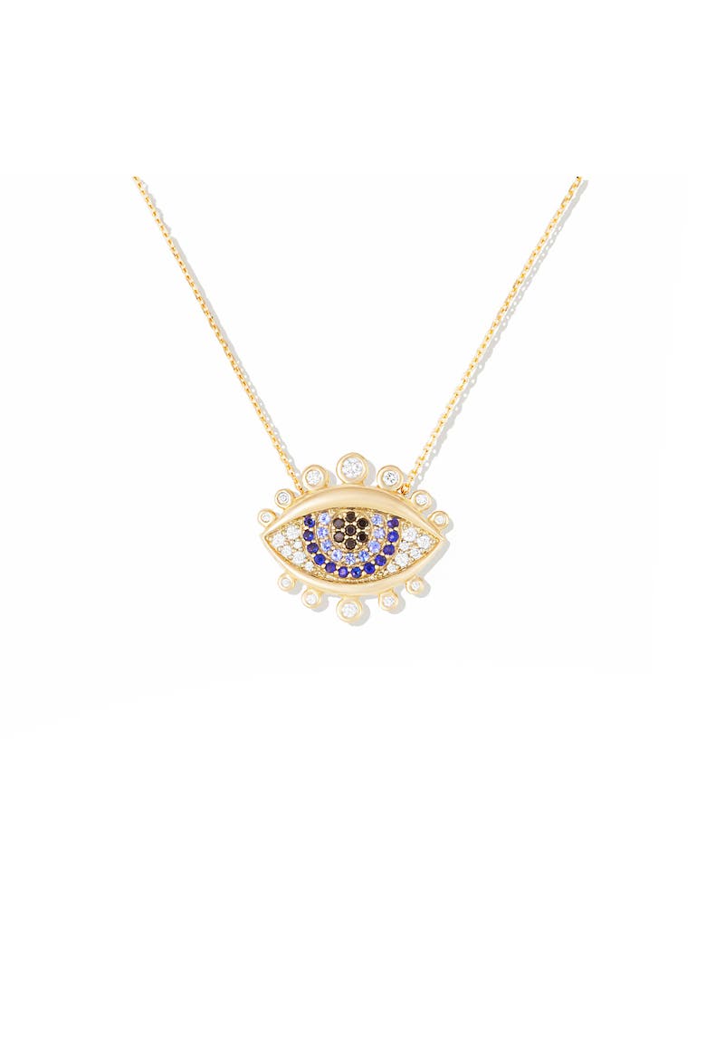 Juju Evil Eye Charm Necklace, Main, color, Gold