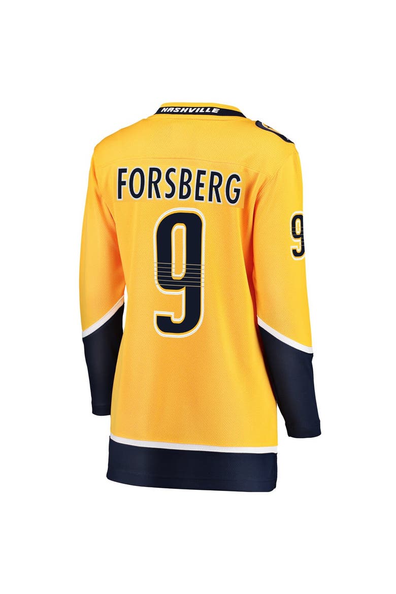 Women's Fanatics Branded Filip Forsberg Gold Nashville Predators Breakaway Player Jersey, Alternate, color, Gold