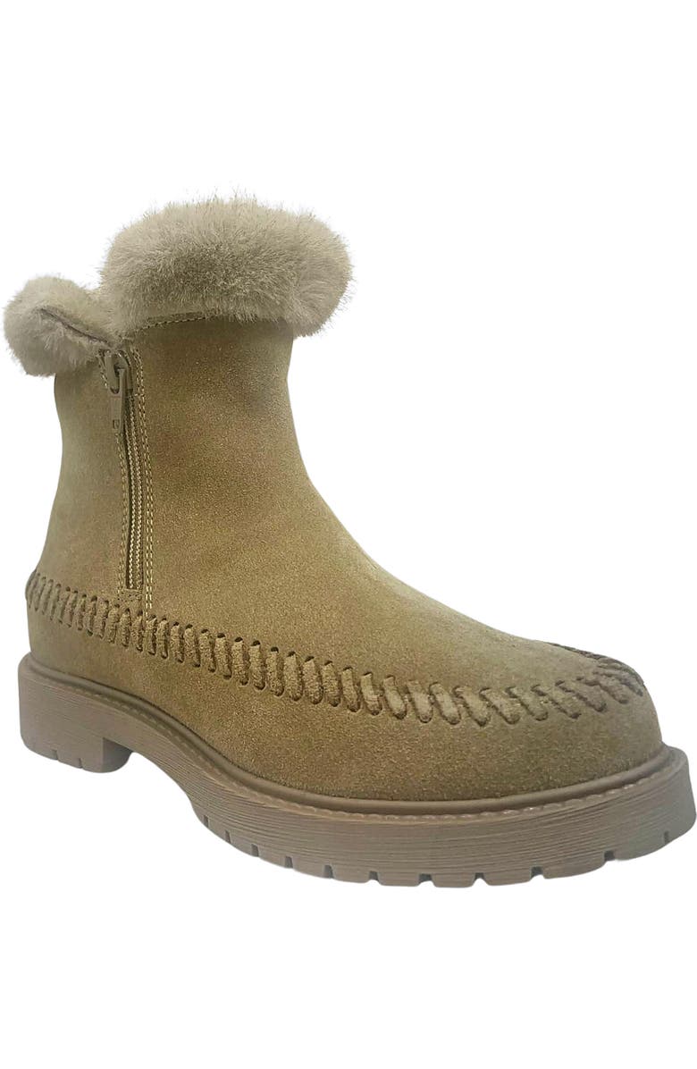 Jelavu Jenny Faux Fur Lined Whipstitch Boot, Main, color, Sand