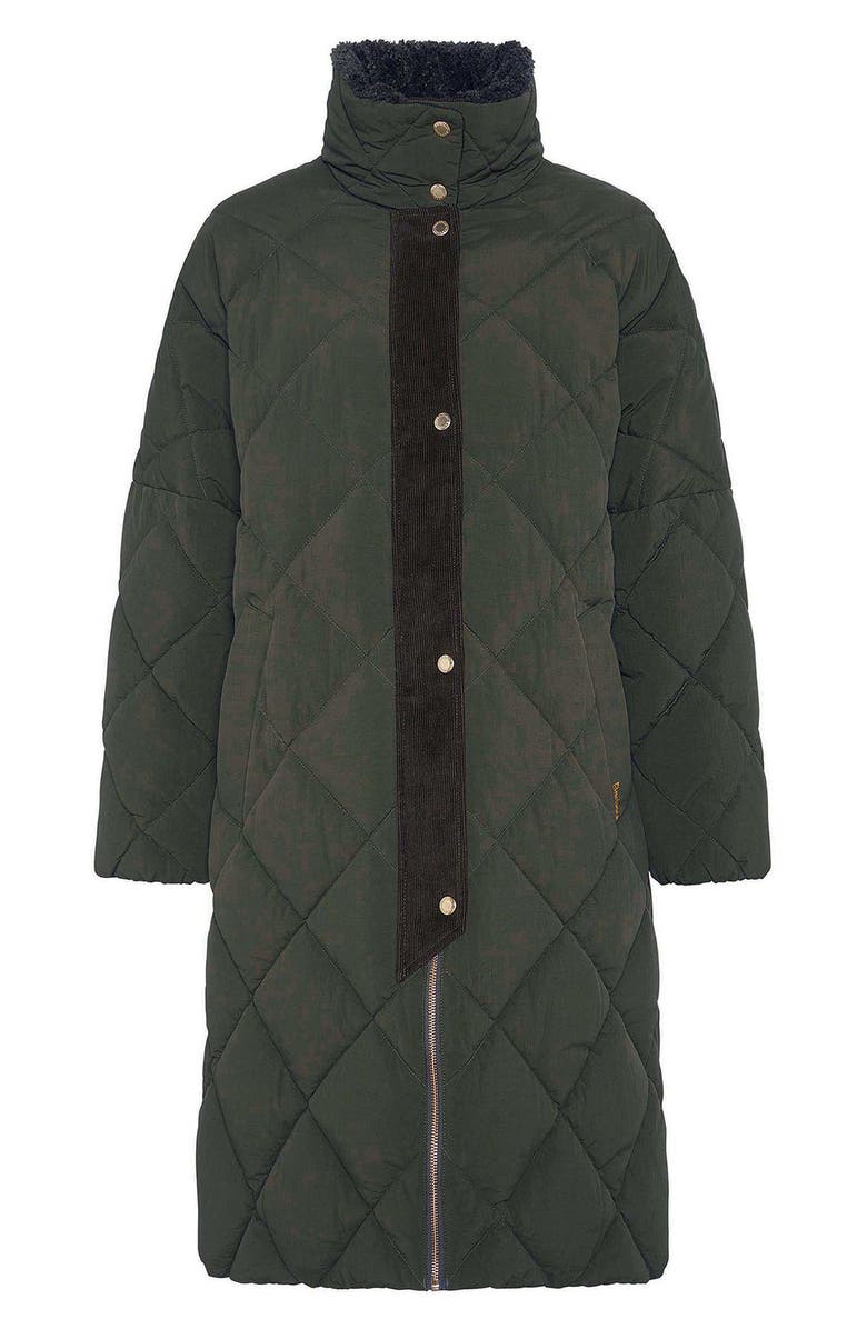 Barbour Bearnie Faux Shearling Lined Collar Puffer Jacket, Alternate, color, 