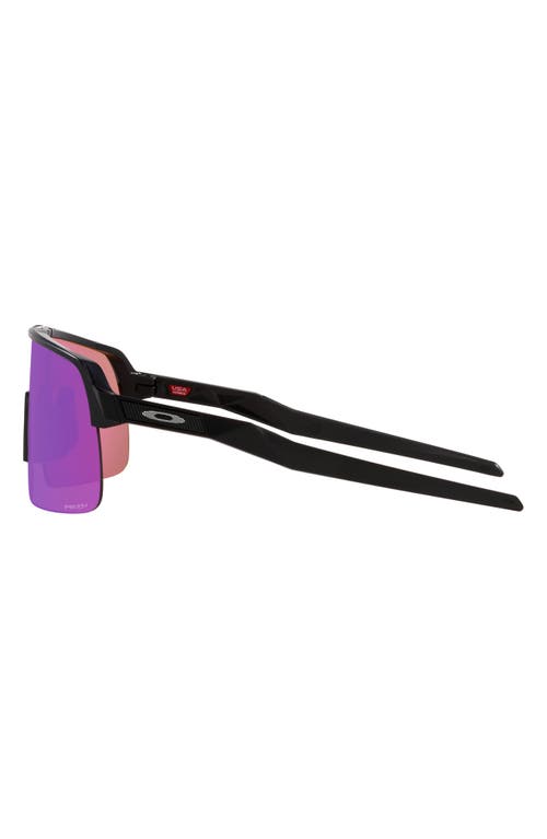Oakley Sutro Lite 139mm Prizm™ Wrap Shield Sunglasses In Shiny Black