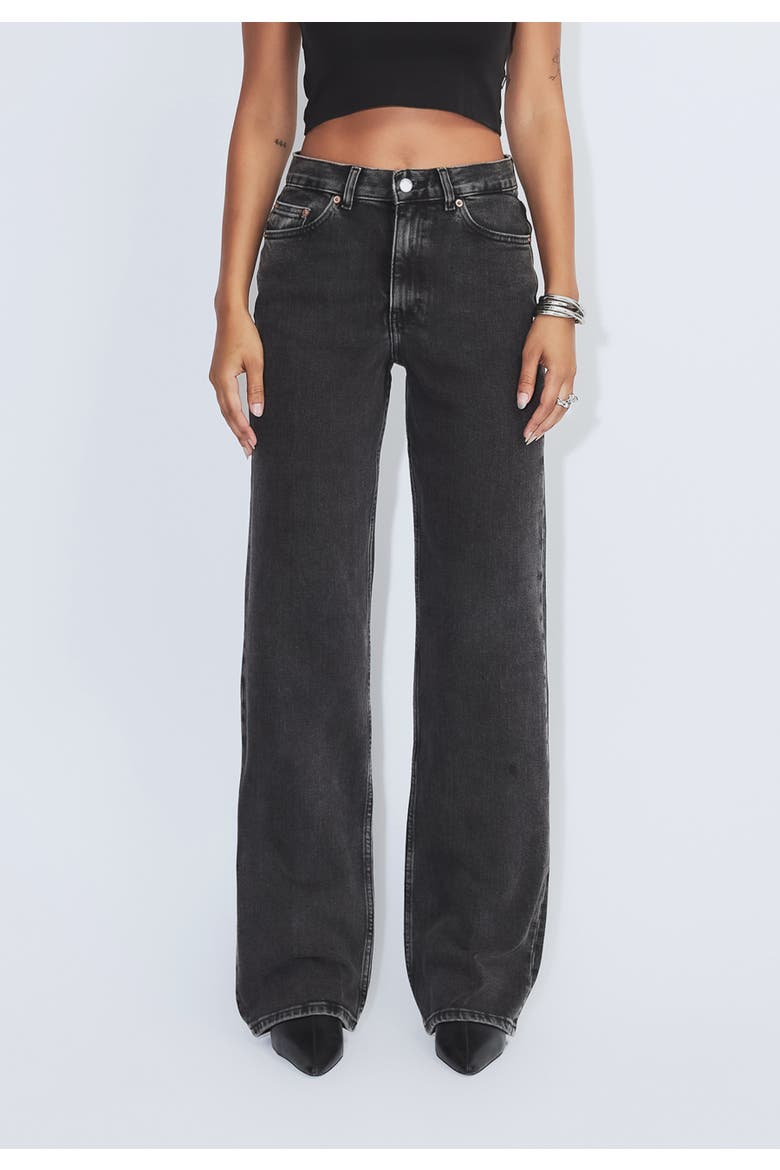 Echo High Straight Jeans, Alternate, color, Tar Retro Black