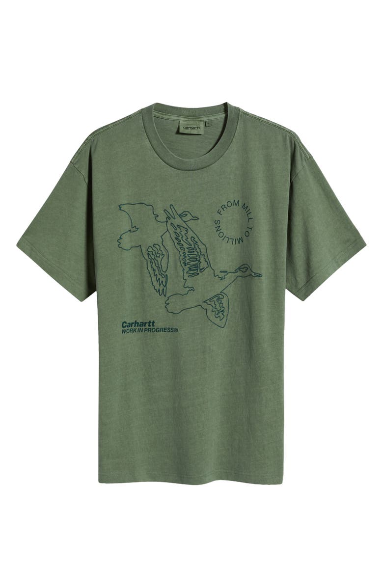 Carhartt Work In Progress Flying Ducks Loose Fit Organic Cotton Graphic T-Shirt, Alternate, color, 