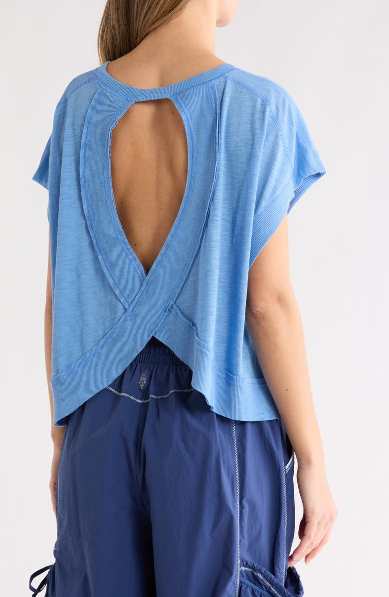 FP Movement by Free People FP Movement My Tee Time Open Back T-Shirt, Alternate, color, Denim Blue