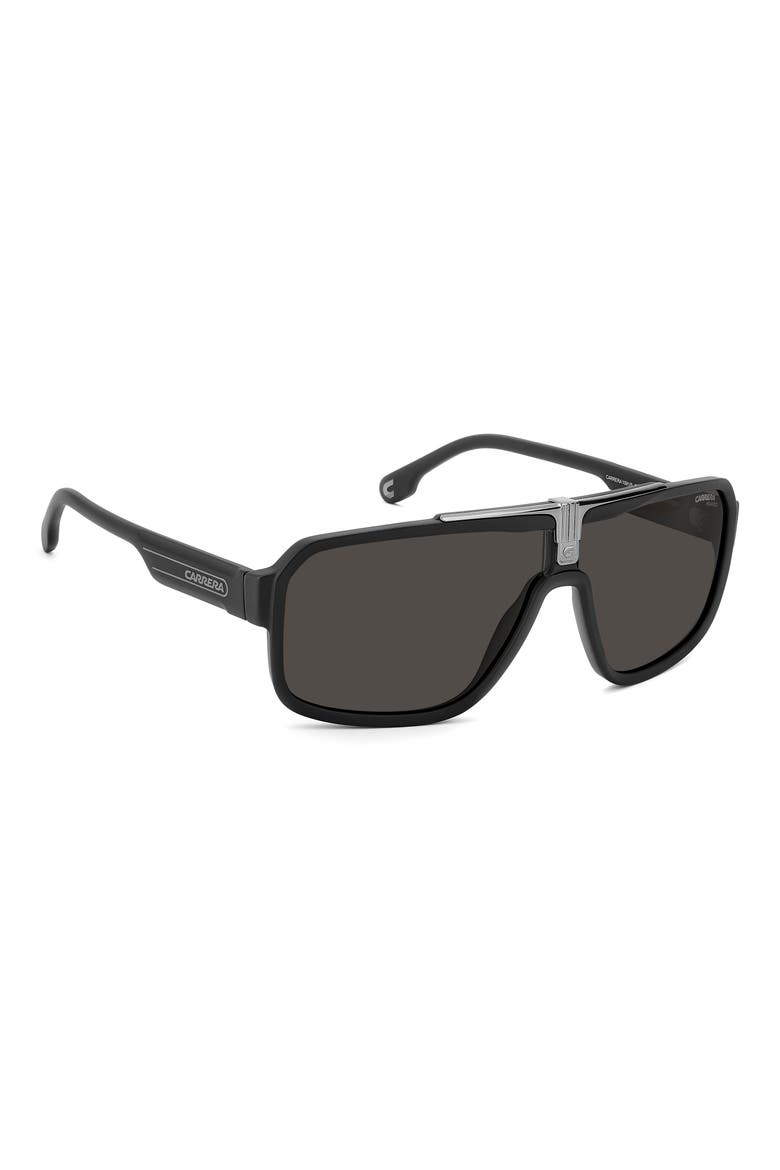 1091/S/US 65mm Polarized Oversize Navigator Sunglasses, Alternate, color, MATTE BLACK DARK RUTH/ GREY PZ