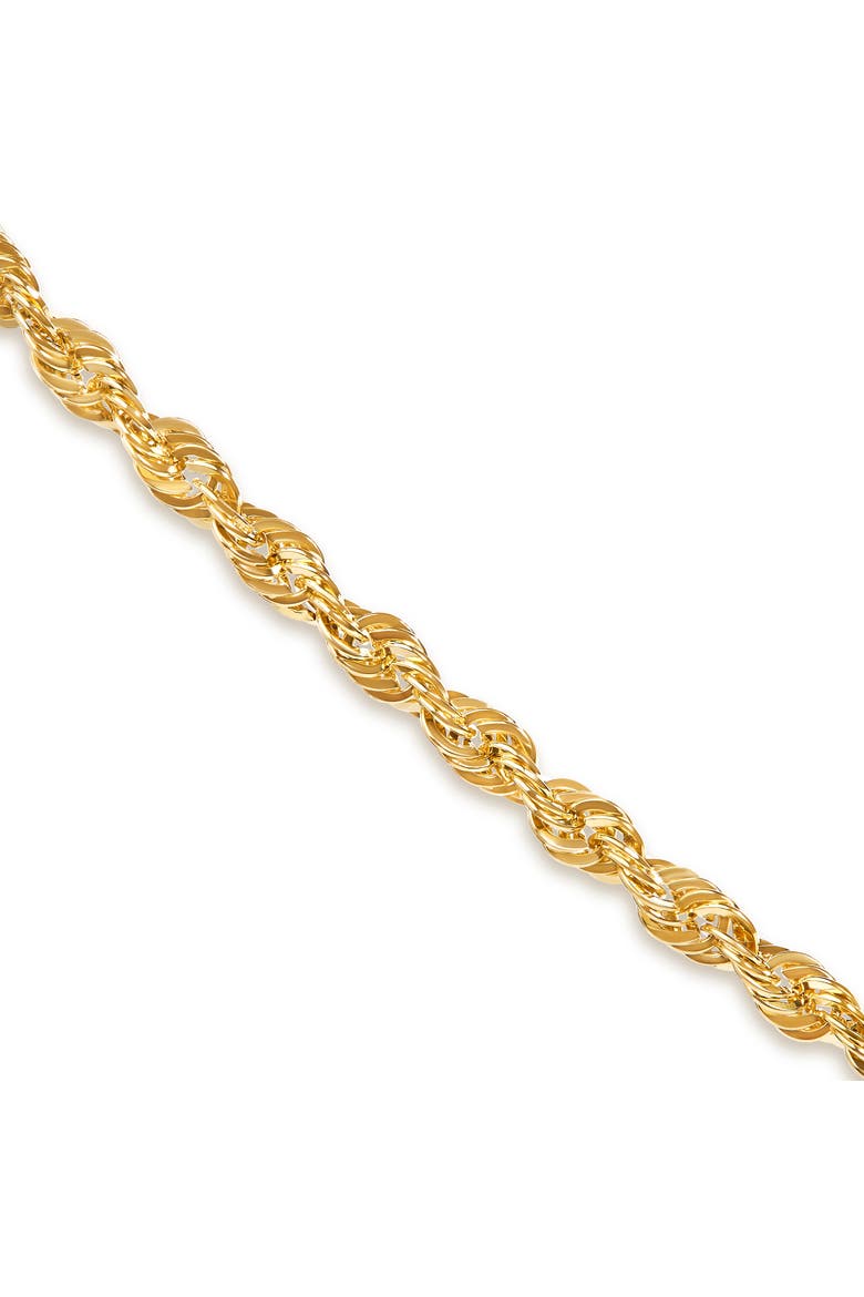 Men's Solid 10K Yellow Gold 3.2mm Light Rope Chain Necklace, Alternate, color, Yellow Gold