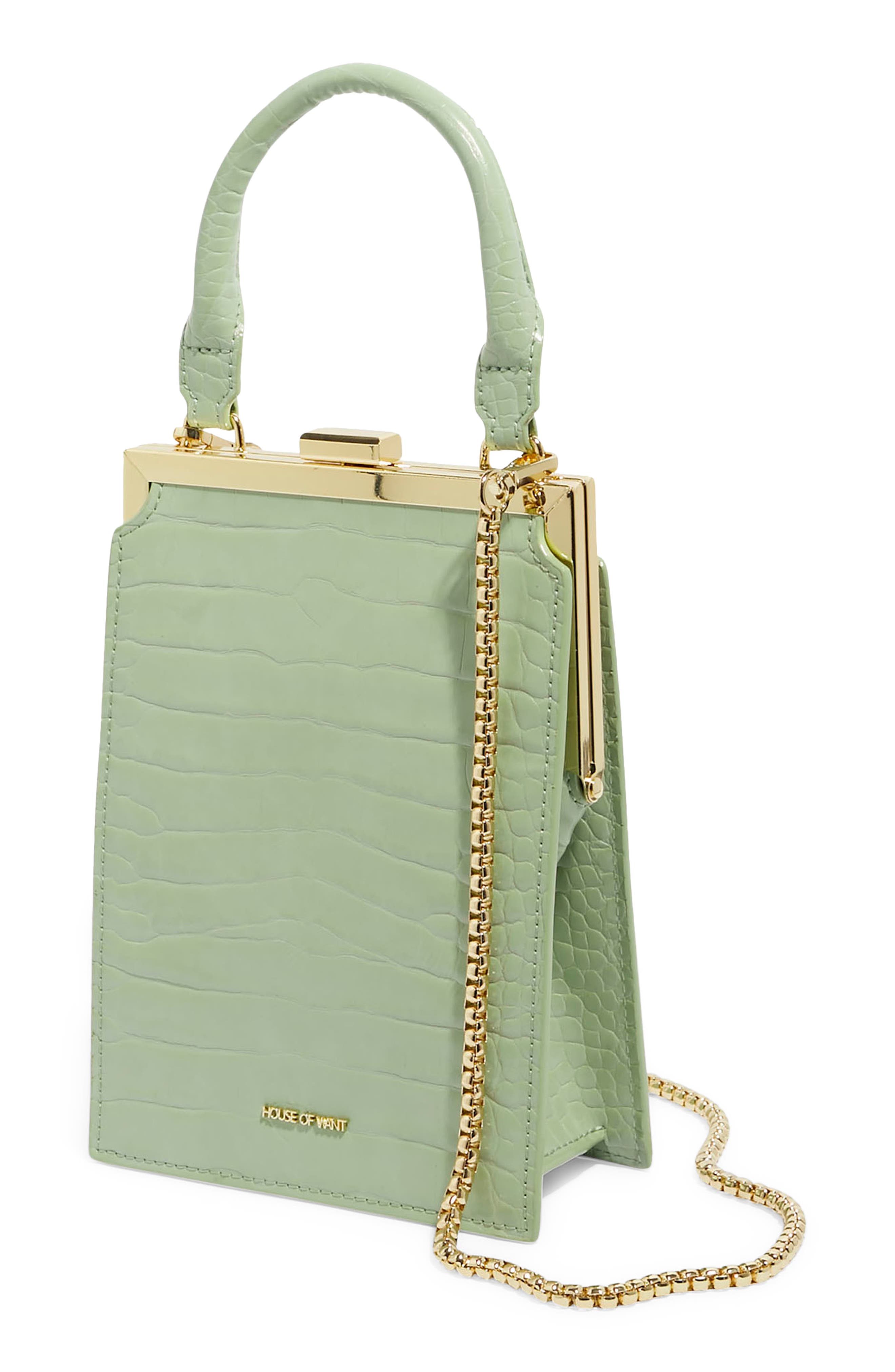 HOUSE OF WANT H.O.W. We Frame It Faux Leather Handbag, Alternate, color, 