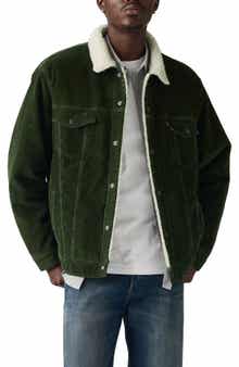 Levi's Relaxed Fit Faux Shearling Lined Corduroy Trucker Jacket