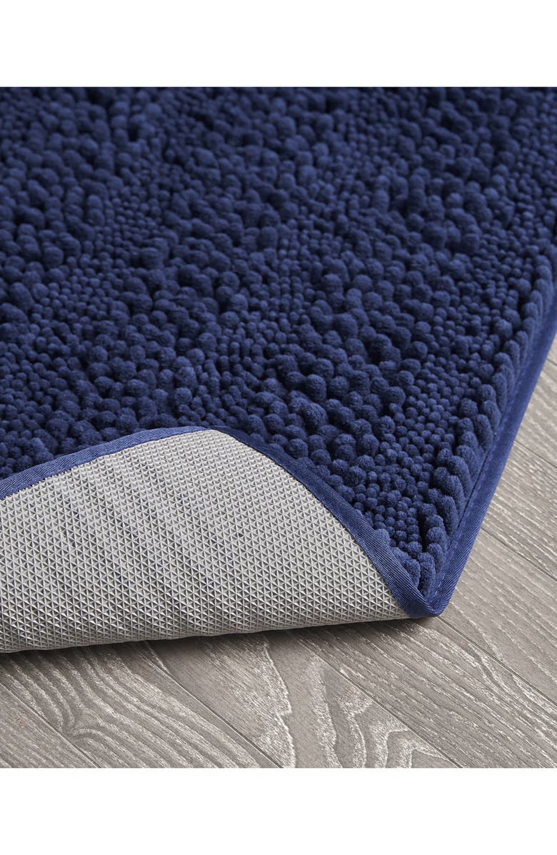 Laura Ashley Chenille Set of 2 Bath Rugs, Alternate, color, Indigo