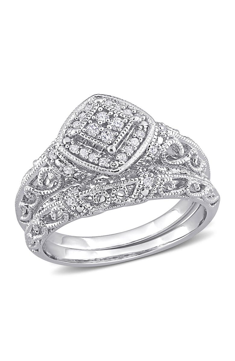 DELMAR Diamond Filigree Ring, Main, color, White