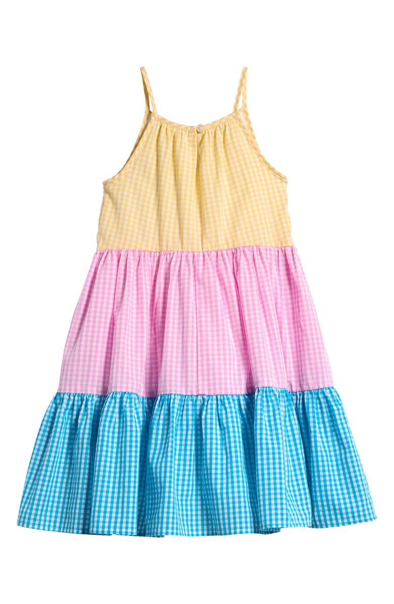 Tucker + Tate Kids' Gingham Tiered Cotton Dress, Alternate, color,