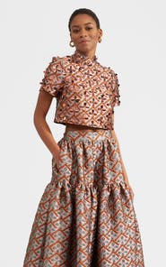 La DoubleJ Juliet Crop Top Embroidered