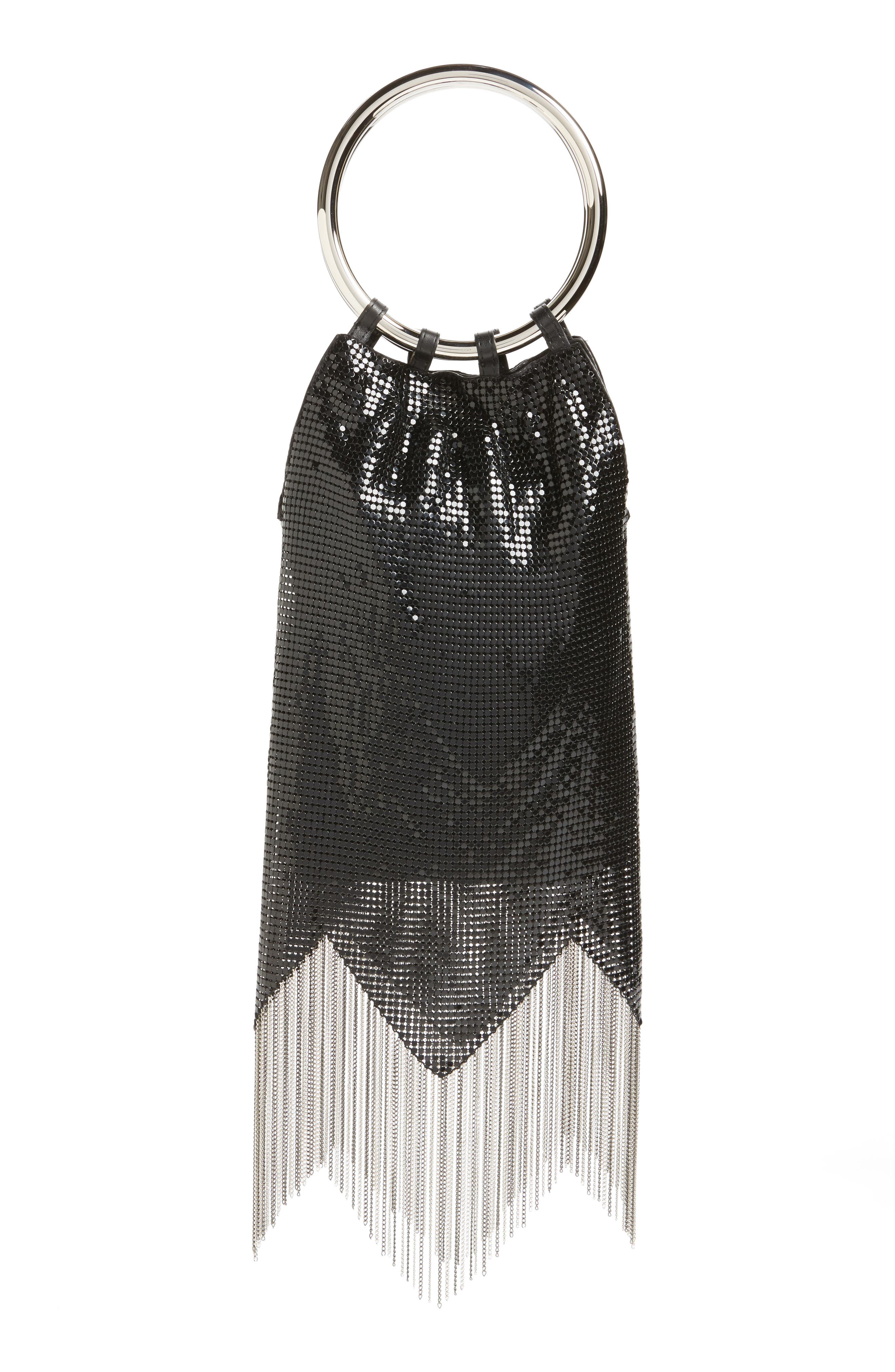 Rio Mesh Bracelet Bag, Alternate, color, BLACK