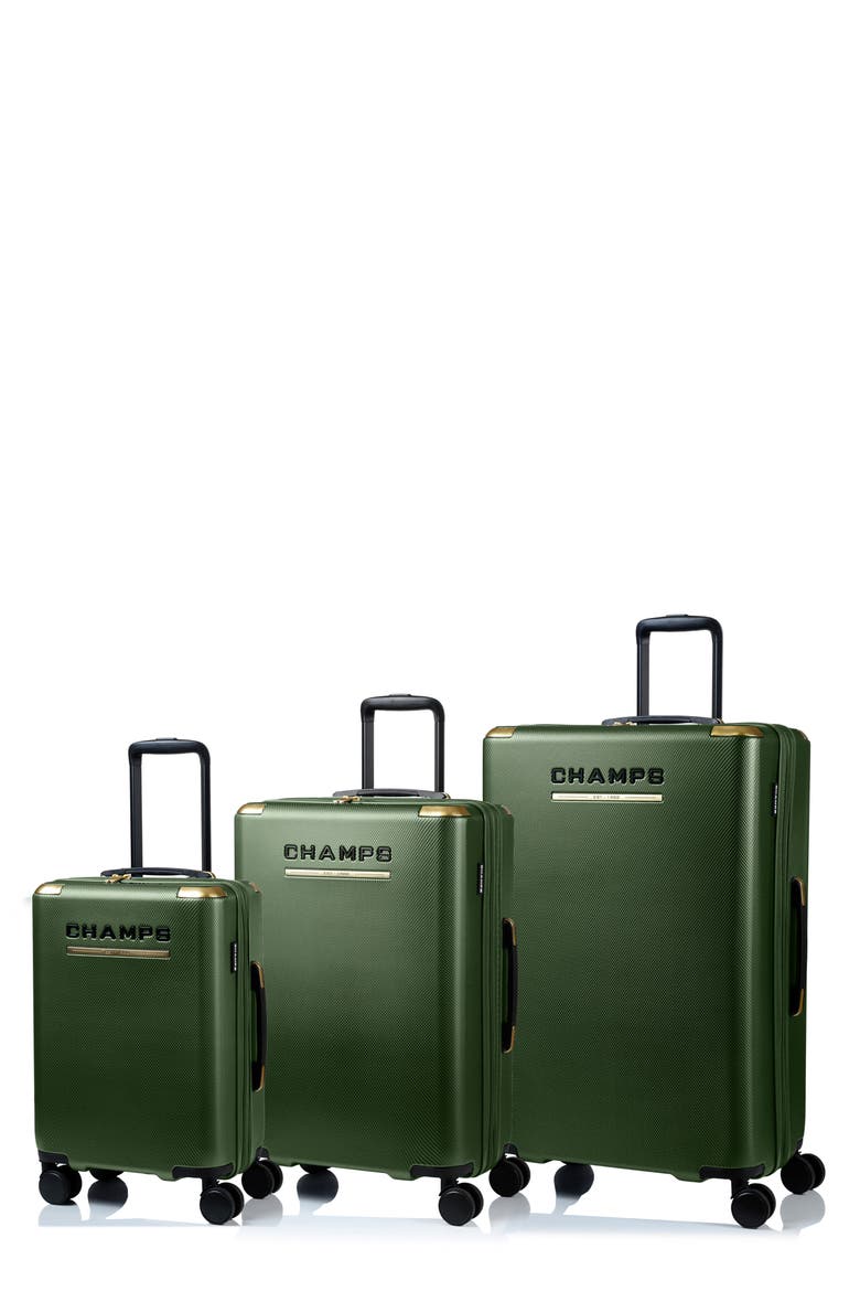 Luxe II 3-Piece Hardside Spinner Suitcases, Main, color, GREEN
