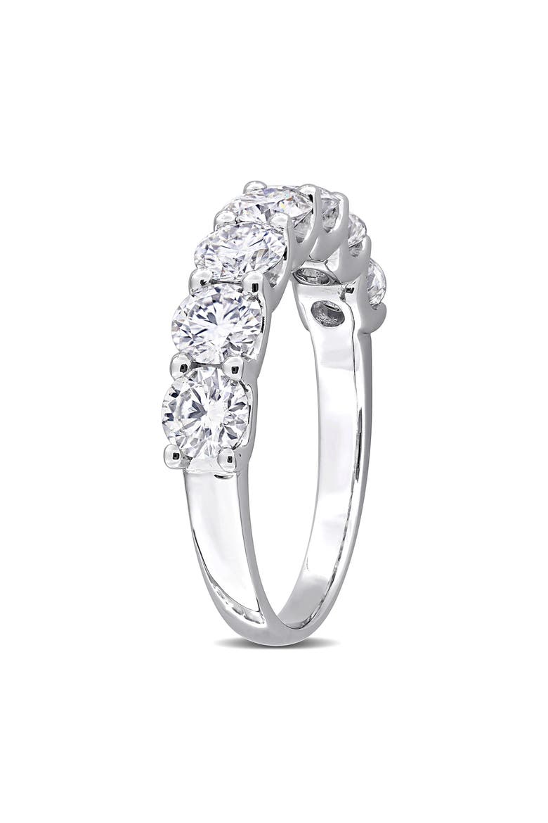 Lab-Created Moissanite Band Ring, Alternate, color, WHITE