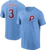 Nike Men's Nike Bryce Harper Light Blue Philadelphia Phillies Fuse Name & Number T-Shirt