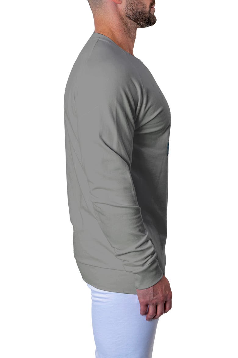Majestic Stretch Cotton Sweatshirt, Alternate, color, GREY