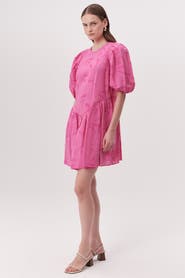 Exquise Crew Neck Open Back Mini Dress