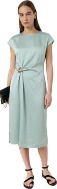 GERARD DAREL Rialya Buckle Detail Midi Dress