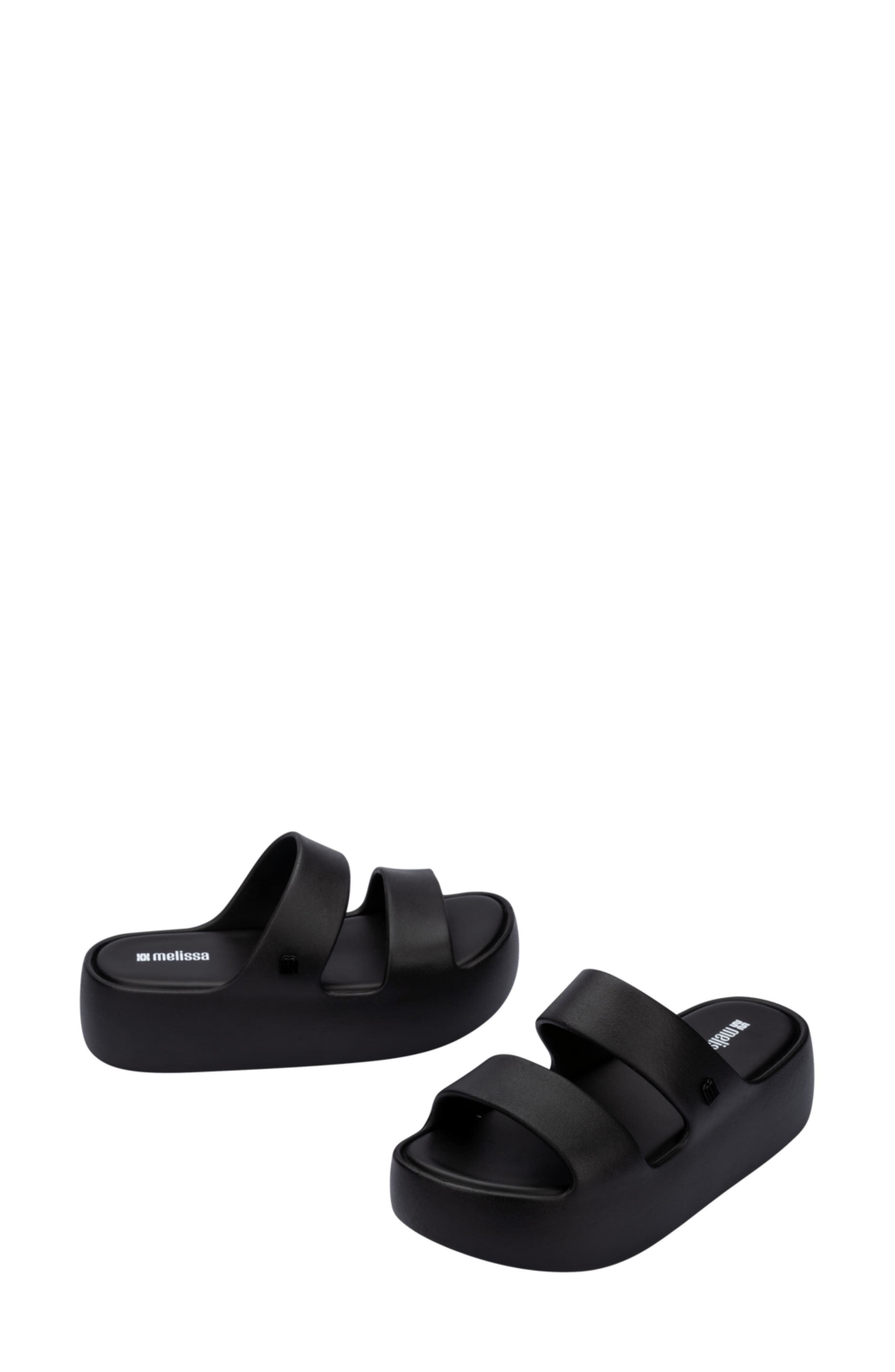 Melissa Free Line Platform Slide Sandal, Alternate, color, Black
