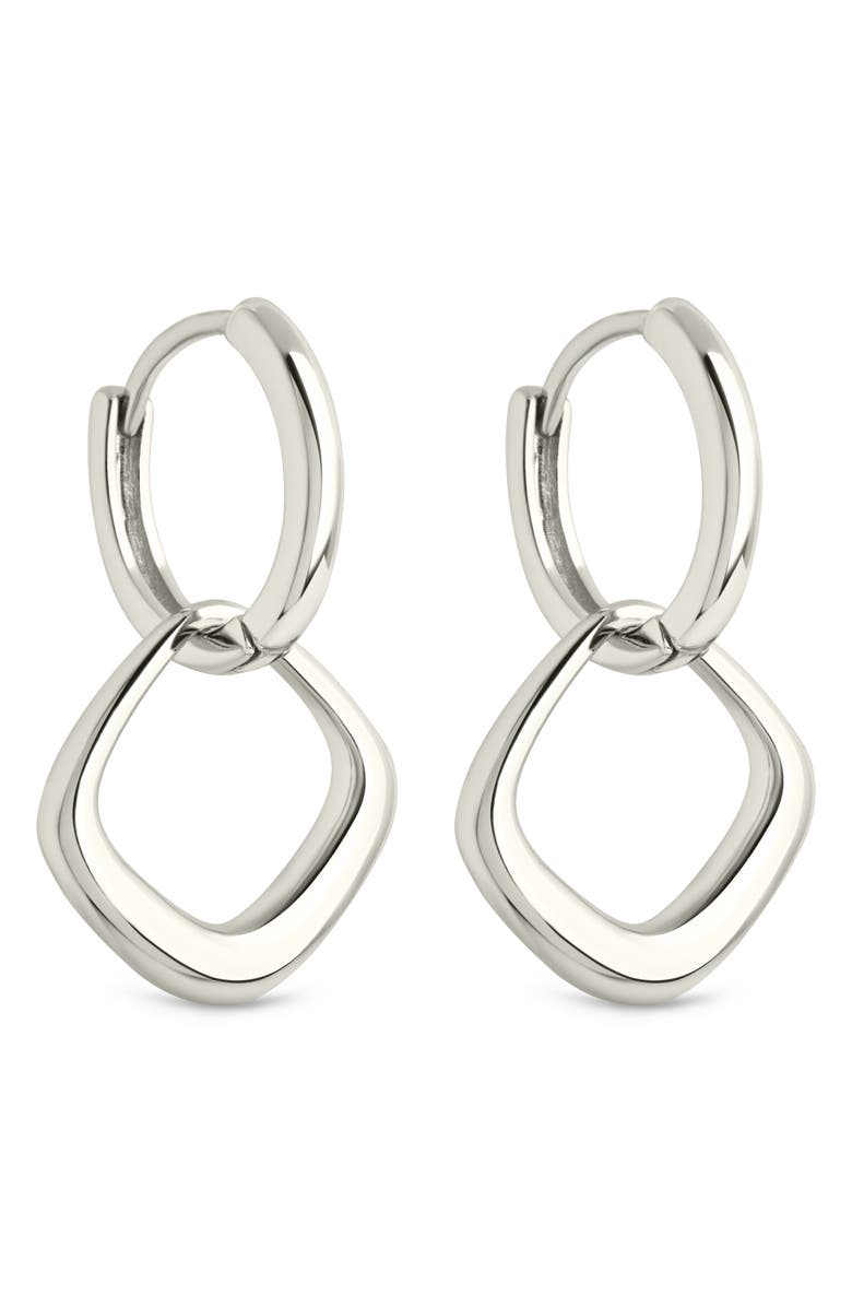 Sterling Forever Tommy Link Drop Earrings, Alternate, color, Silver