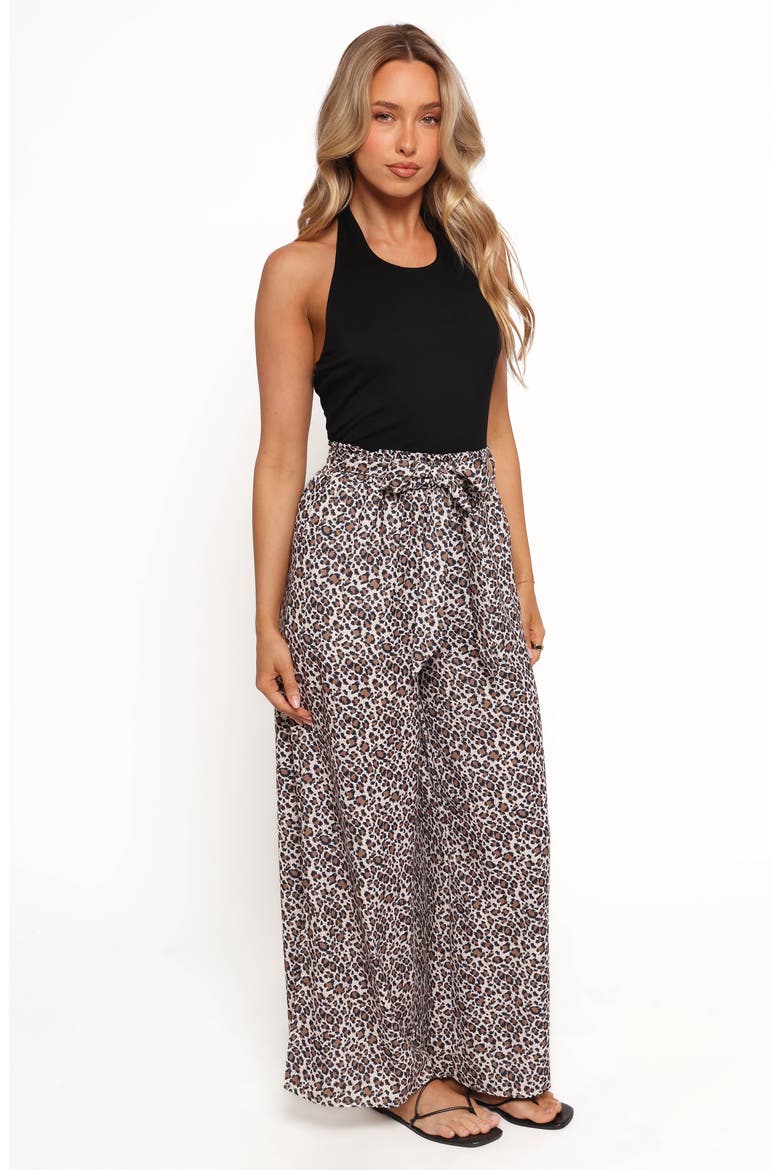 Florencia Leopard Print Wide Leg Pants, Alternate, color, LEOPARD