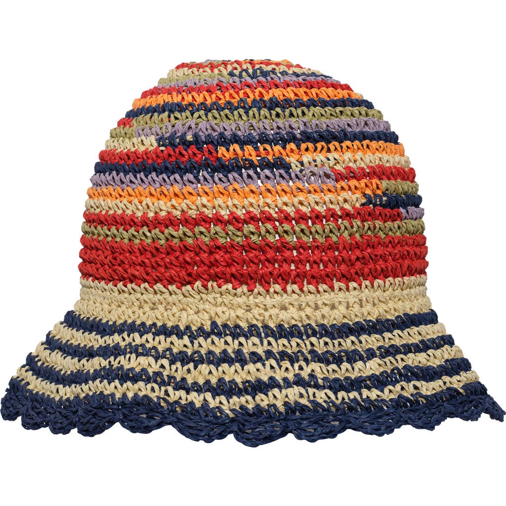 Polo Ralph Lauren Multi Stripe Crocheted Bucket Hat In Multi
