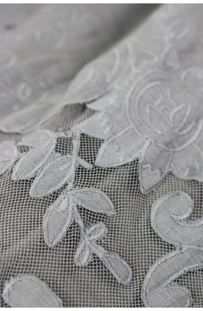 MELANGE HOME Tabitha Linen Duvet 3-Piece Set, Alternate, color, Grey Storm