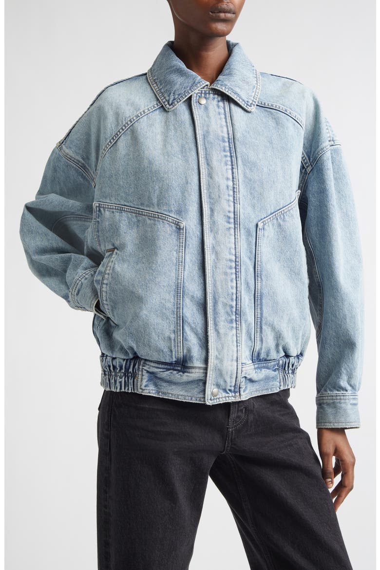 Oversize Denim Jacket, Alternate, color, SOUTH BLUE