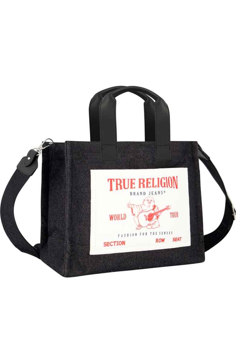 True Religion Brand Jeans Medium Tote Bag, Alternate, color, Black