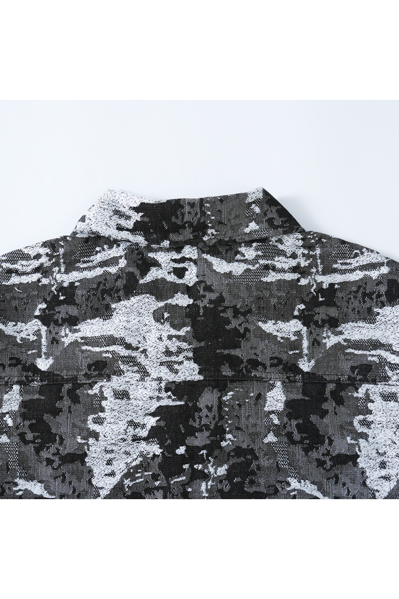 Devil Slayer Camo Jacquard Trucker Jacket, Alternate, color, BLACK