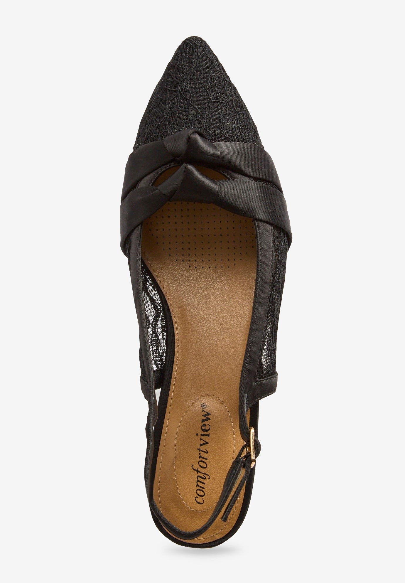 Comfortview The Poppy Slingback, Alternate, color, Black Lace