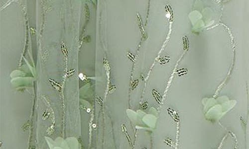 Dessy Collection Floral Embroidered Gown In Celadon