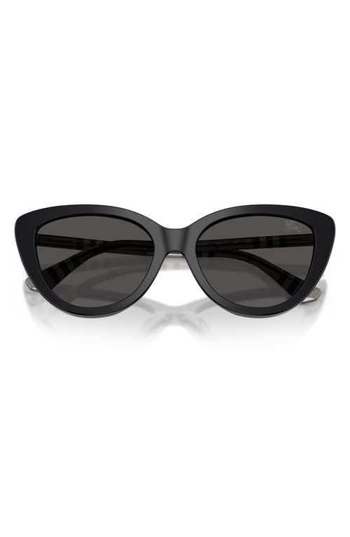 Burberry Be4457f Cat Eye Acetate Sunglasses In Black/dark Grey