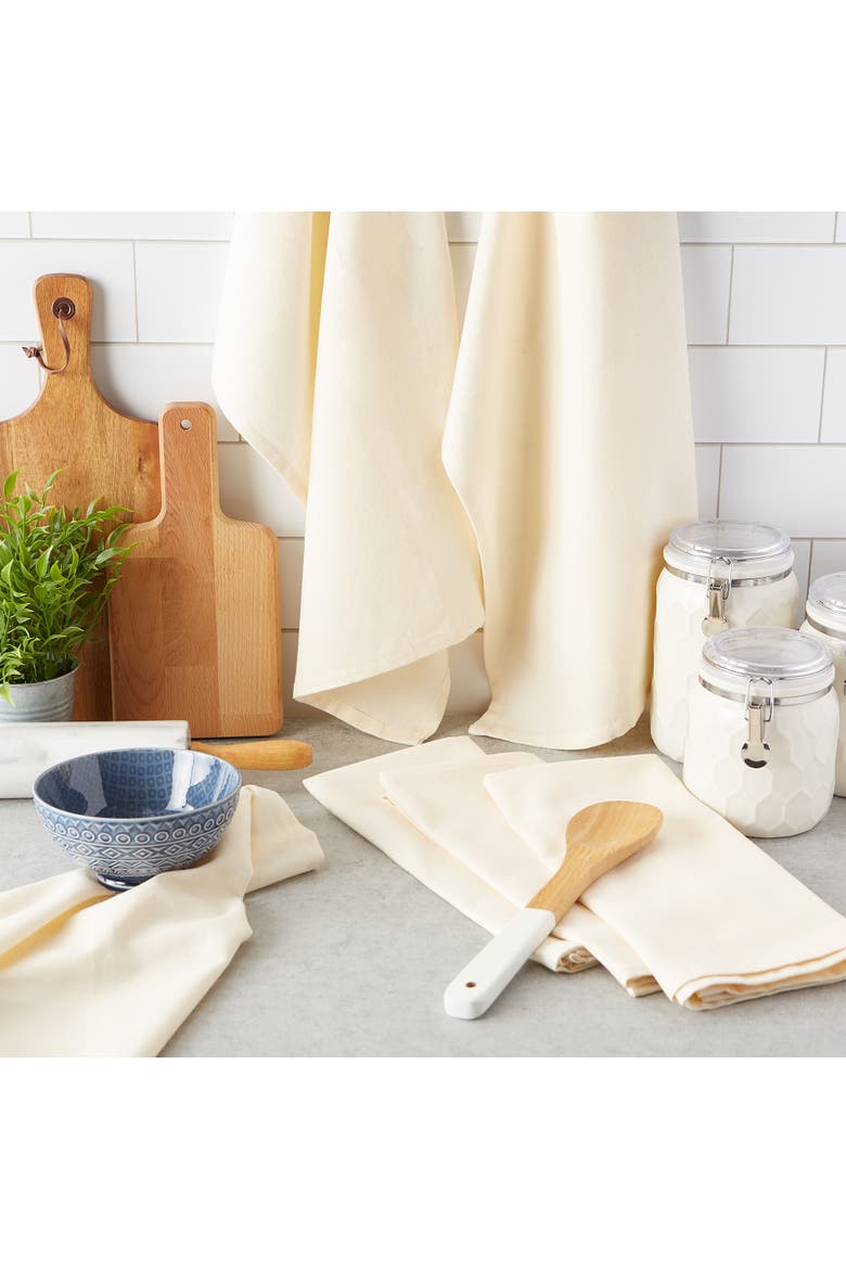 Natural Flat Woven Dishtowel Set/12, Alternate, color, Natural