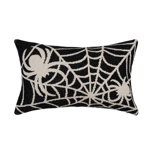 C & F Home C&f Home Halloween Spider Web Motif Accent Throw Pillow 16" X 24" In Neutral