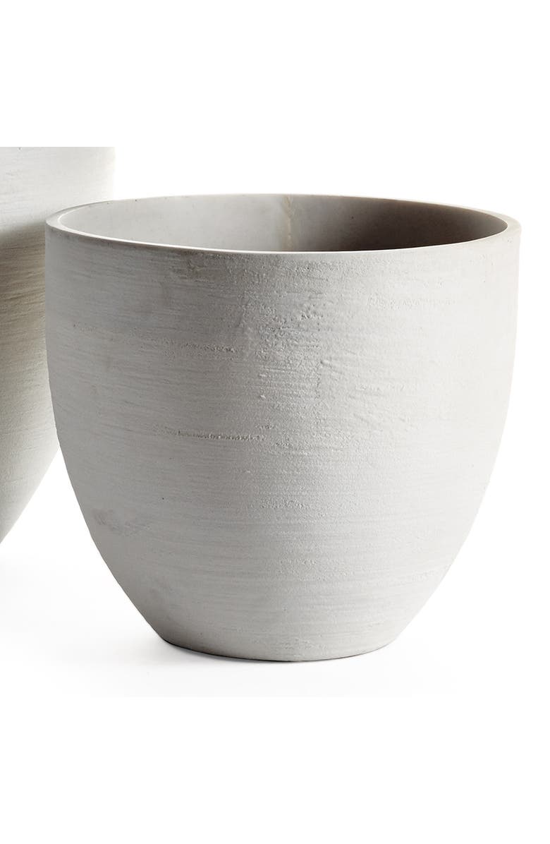 Napa Home & Garden Fibrestone Malibu Tapered Pots, Set of 2, Alternate, color, White