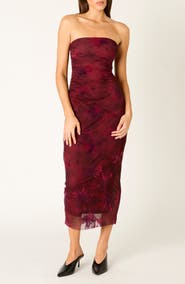 Nia Rowa Strapless Midi Dress