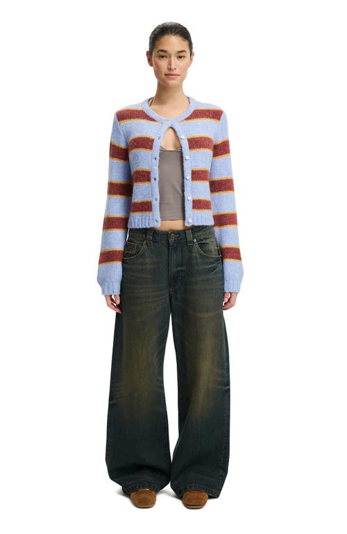 Cotton On Luxe Crew Cardigan In Blue