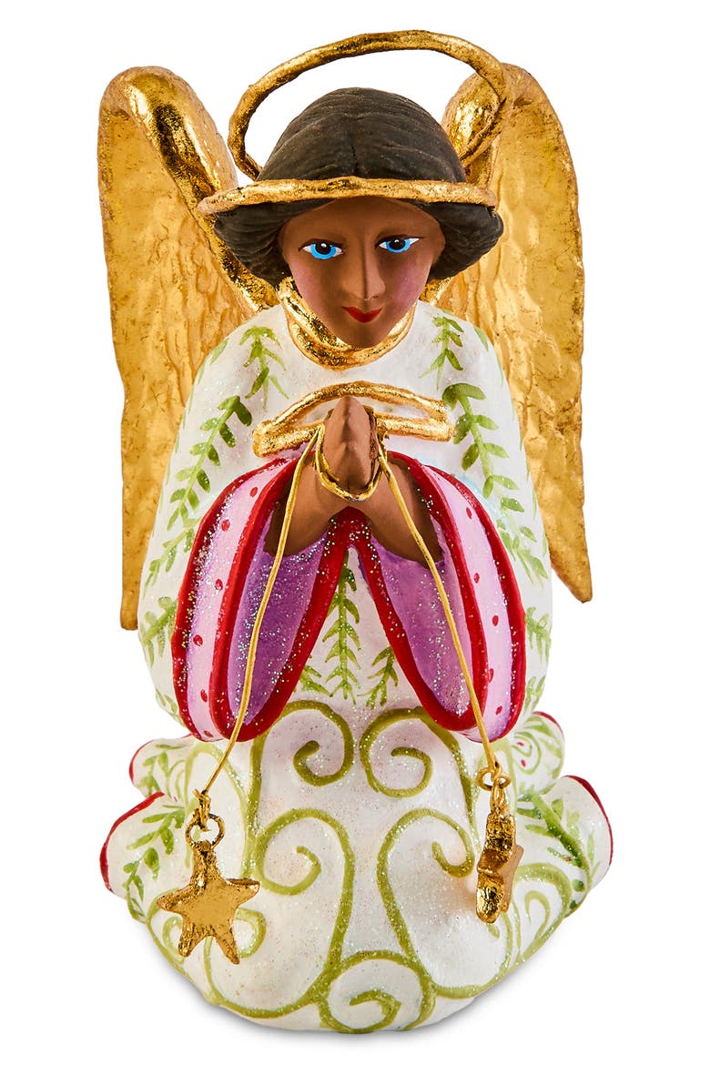 Patience Brewster Nativity Angel Ornament, Main, color, GOLD