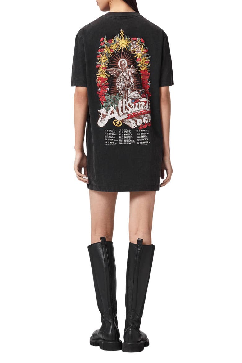 Roque Graphic T-Shirt Dress, Alternate, color, WASHED BLACK