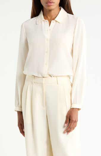 Prim Silk Button-Up Shirt
